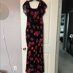 Torrid Black Floral Jumpsuit